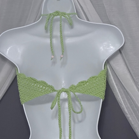 Crochet green Cropped Sofia - Picture 2 of 7